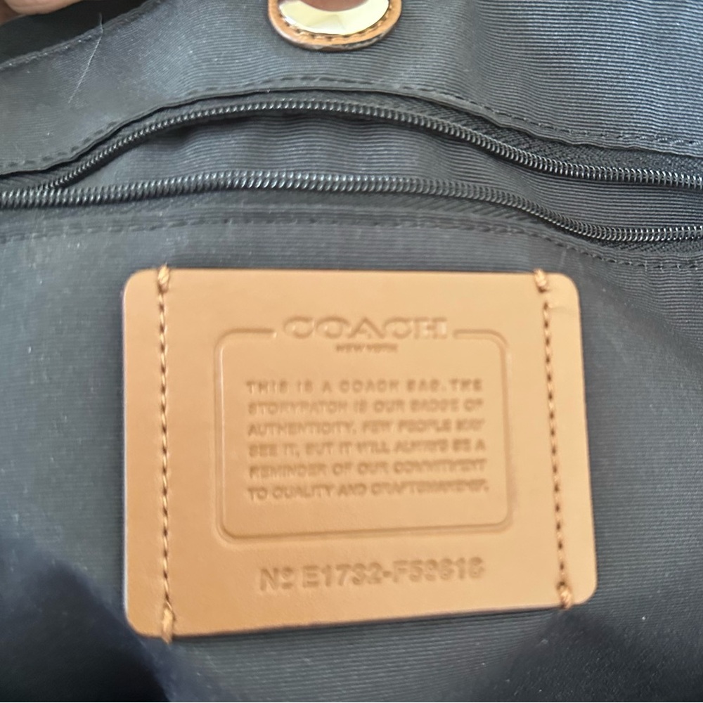 Authentic Coach Brown Leather Tote Bag - Picture 7 of 8